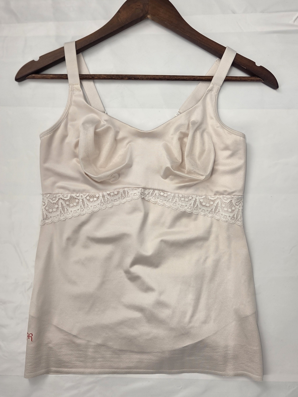 Ruby Ribbon Lace Trim Full Support Shaping Cami Tan Beige Size 38 Style 3024